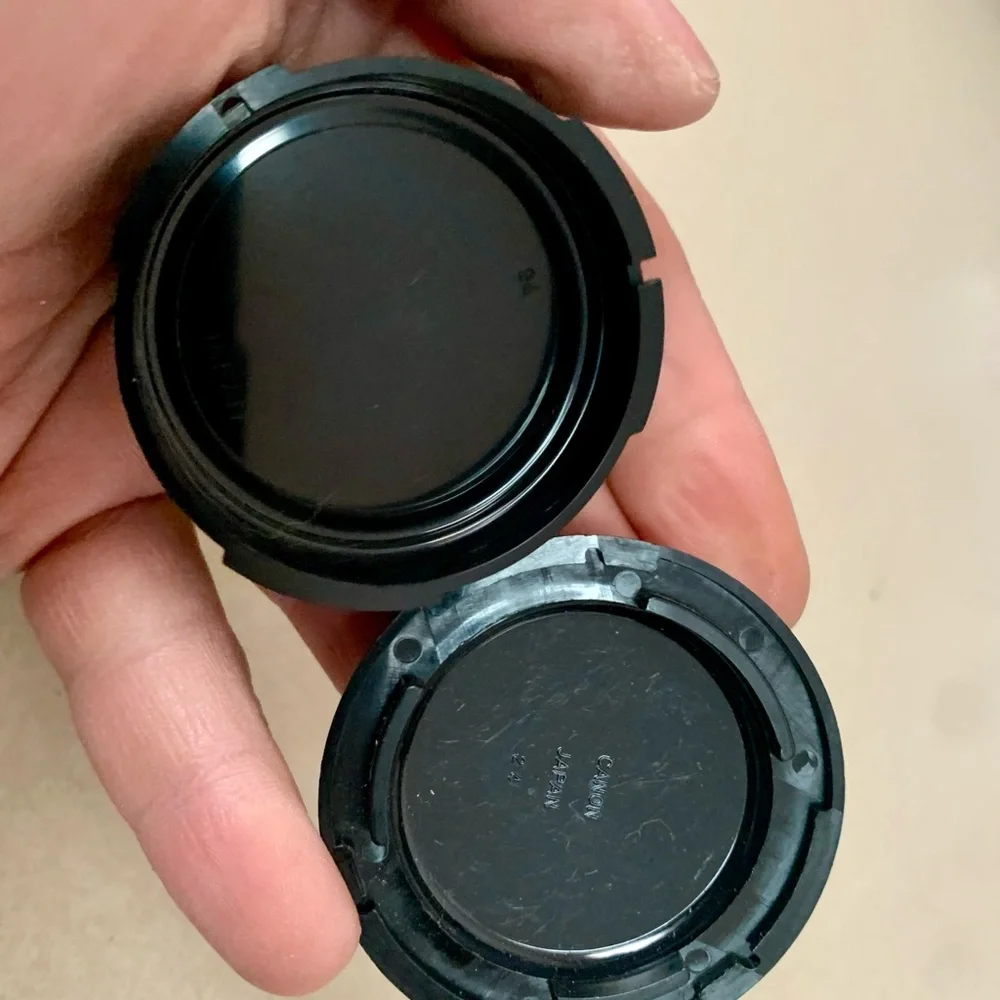 Genuine Front & Rear Lens Caps For Canon FD 24mm F/2.8 Wide Angle MF Lens